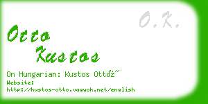 otto kustos business card